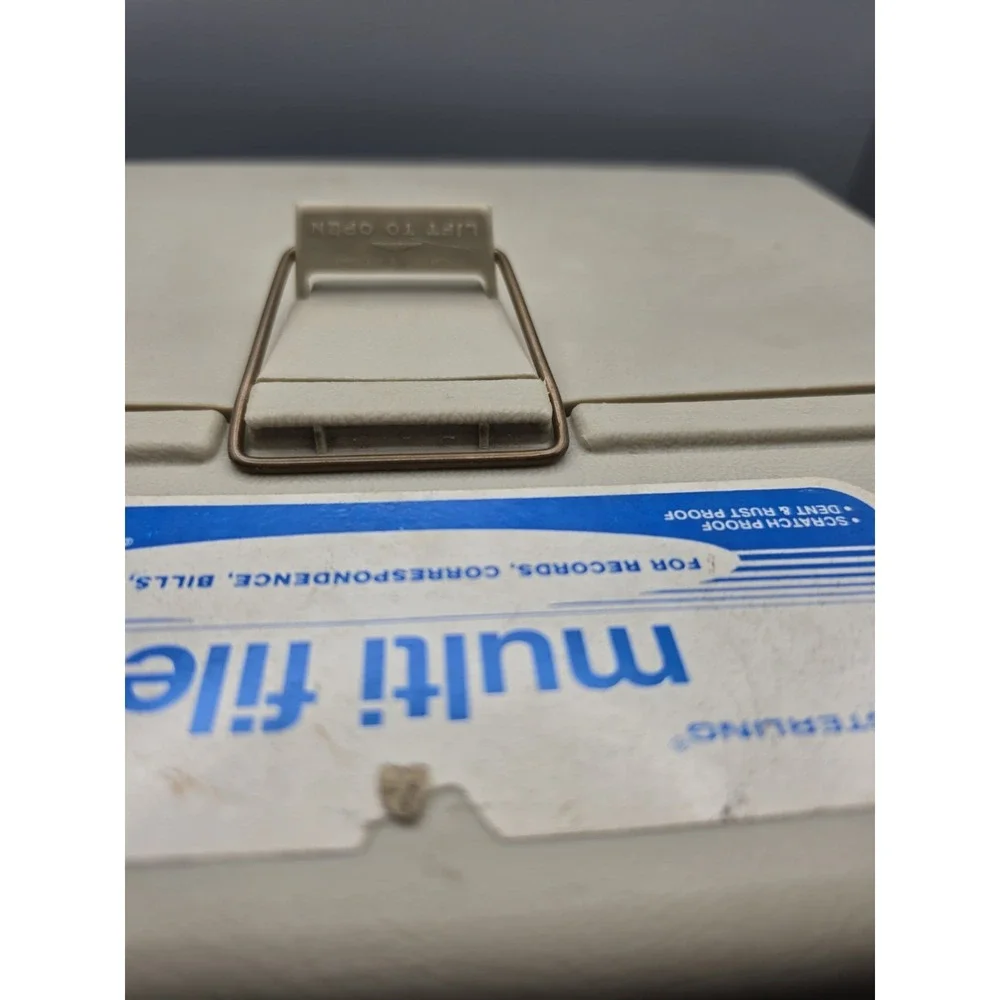 Vintage Sterling Plastics Multi File #274 Portable File Box Case Beige USA